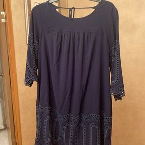 Crown&ivy Tunic Dress Navy Plus Size 20W